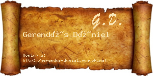 Gerendás Dániel névjegykártya